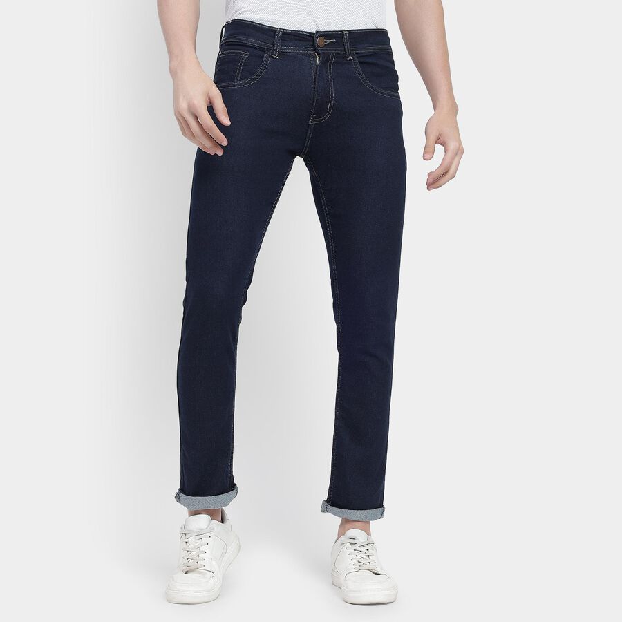 Men's Skinny Jeans, गहरा नीला, large image number null
