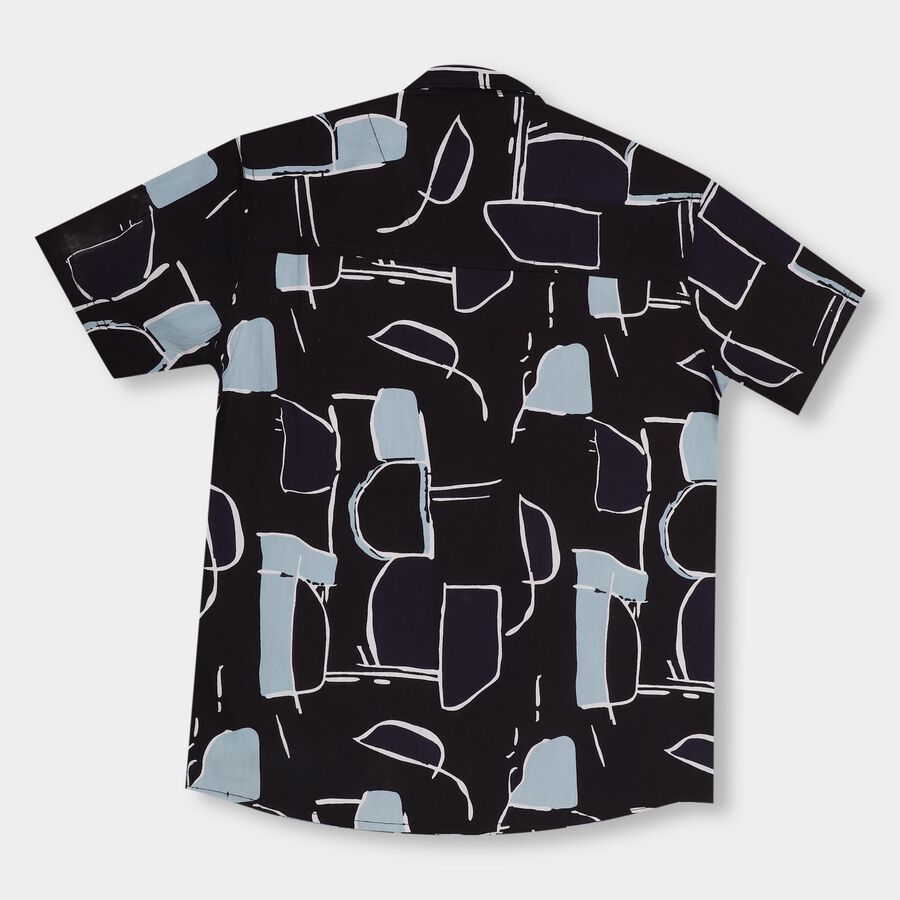Boys' 100% Cotton Casual Shirt, नेवी ब्लू, large image number null