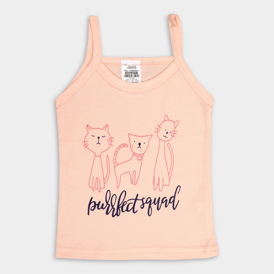 Infants' 100% Cotton Vest , Peach, large image number null