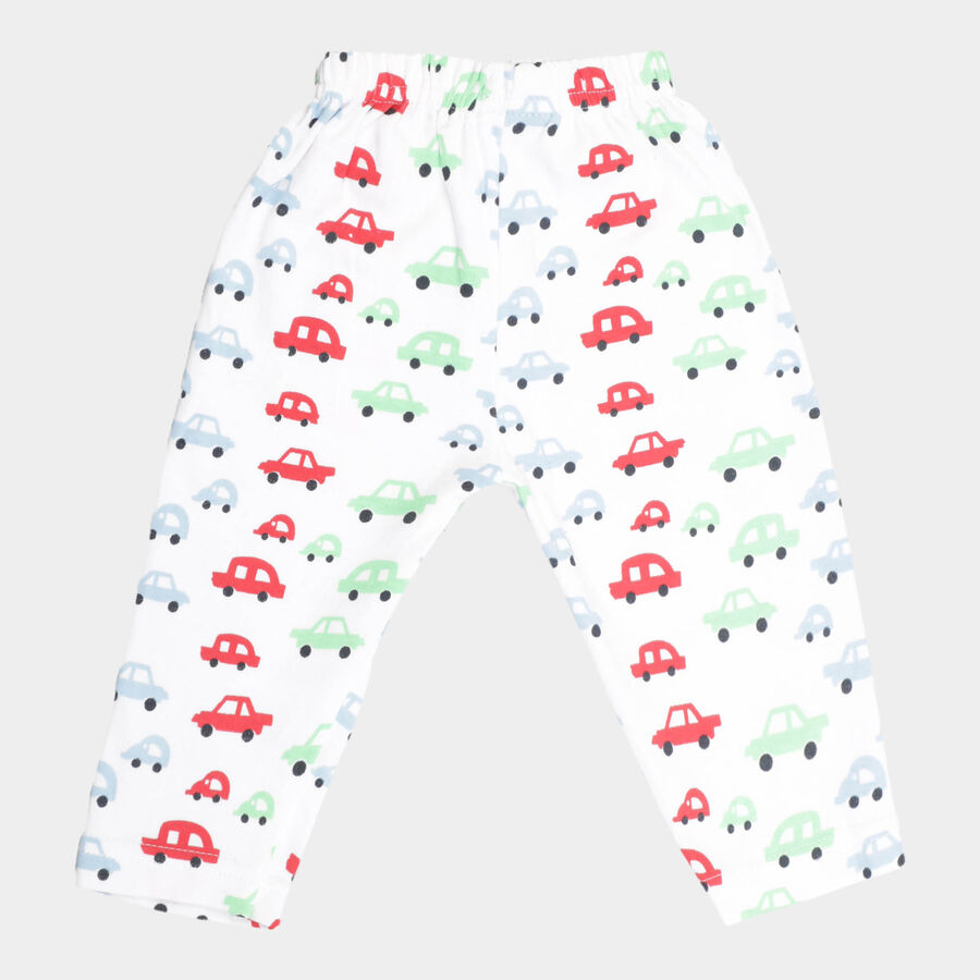 Infants Cotton Printed Pyjama, Light Blue, large image number null