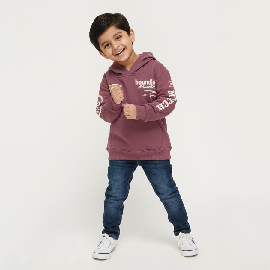 Boys' Sweatshirt, गुलाबी, large image number null