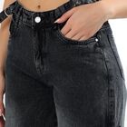 Women's Charcoal Black Cargo Fit High-Rise Jeans, काला, small image number null