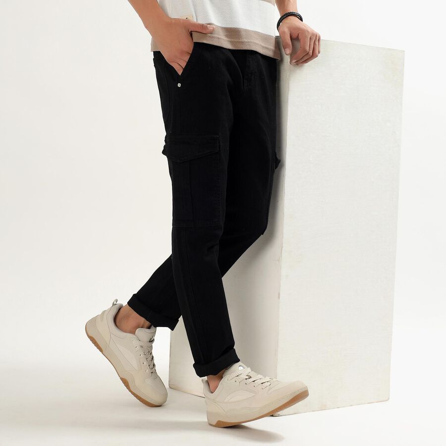 Men's Classic Blue Slim Fit Five Pocket Jeans, Black, large image number null