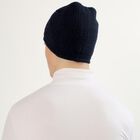 Men's Dark Navy Blue Textured Beanie Cap, Navy Blue, small image number null
