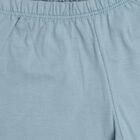 Boys' Light Grey Cotton Boat Neck Printed Baba Suit, Teal Blue, small image number null