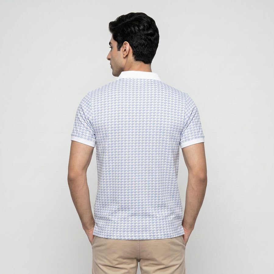 Men Light Blue Cotton Polo Neck Polo T-Shirt, Light Blue, large