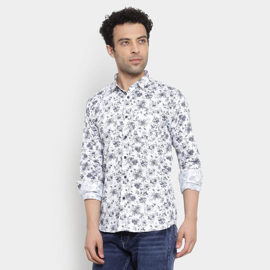 Cotton Casual Shirt, White, large image number null