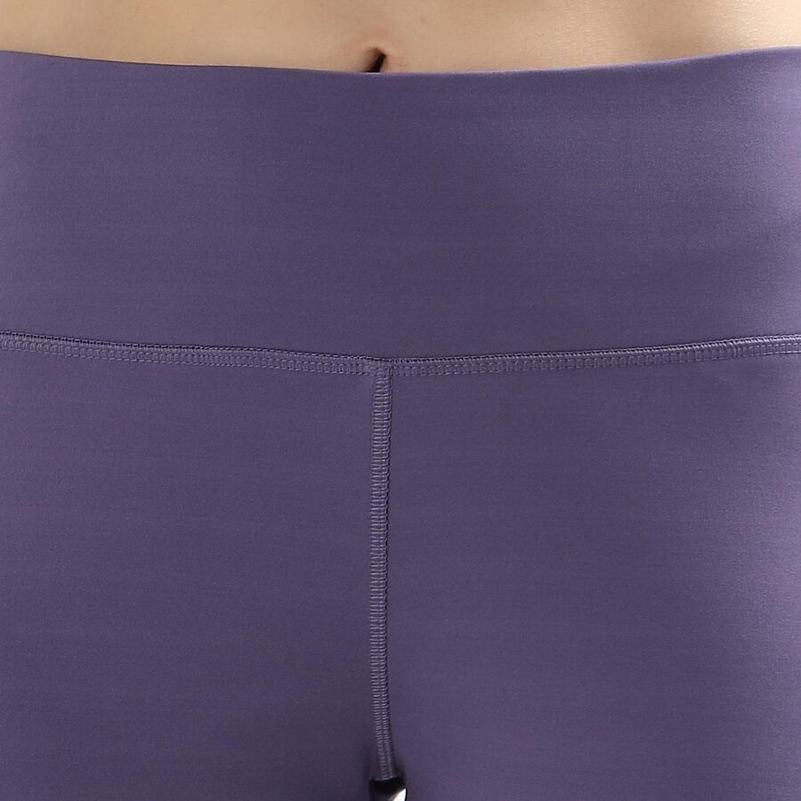 Women's Deep Lavender Slim Fit Active Tights, Lilac, large image number null