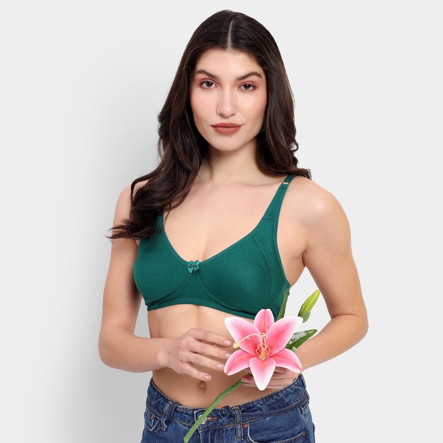 Ladies' Bra , गहरा हरा, large image number null