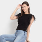 Solid Cropped Top, Black, small image number null