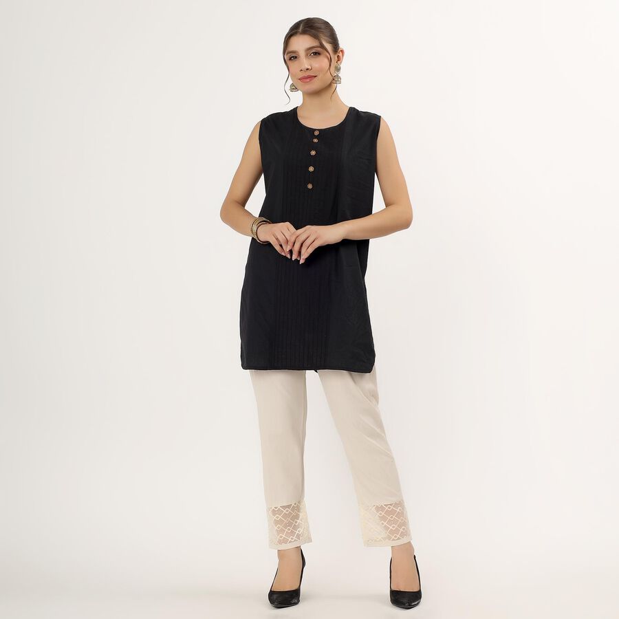Ladies' 100% Cotton Palazzos , Off White, large image number null