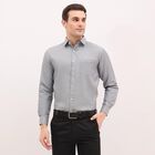 Men's Deep Grey Regular Collar Formal Shirt, Dark Grey, small image number null