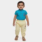 Infants' Yellow Regular Fit Graphic Printed Pyjama, पीला, small