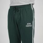 Men's Dark Grey Regular Fit Track Pants, गहरा हरा, small