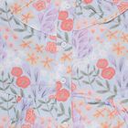 Girls' Light Lavender Floral Printed Sleeveless Flared Frock, Light Blue, small image number null