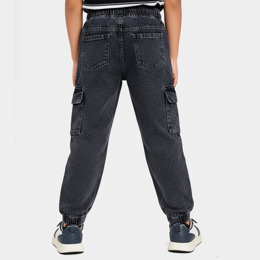 Boys' Jeans, गहरा ग्रे, large