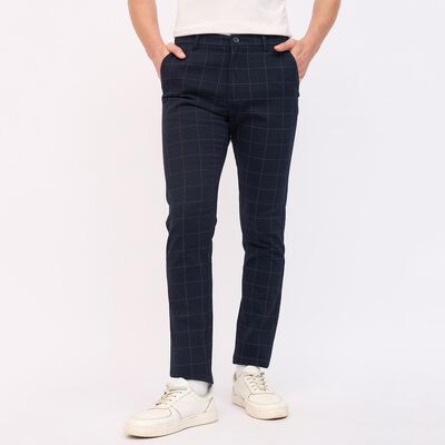 Men's Cross Pocket Slim Fit Casual Trousers