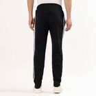Men's Jet Black Regular Fit Basic Track Pants, Black, small image number null