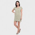 Women's Green Round Neck T-Shirt Style Nighty, Light Green, small
