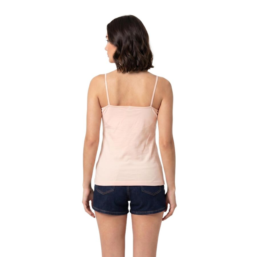 Women's Pink Cotton Blend Full Slip, हल्का गुलाबी, large