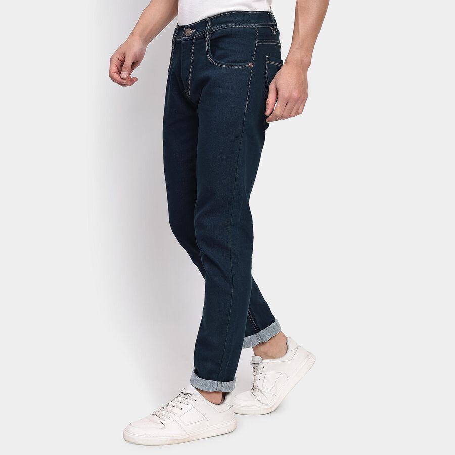 Men's Skinny Jeans, गहरा नीला, large