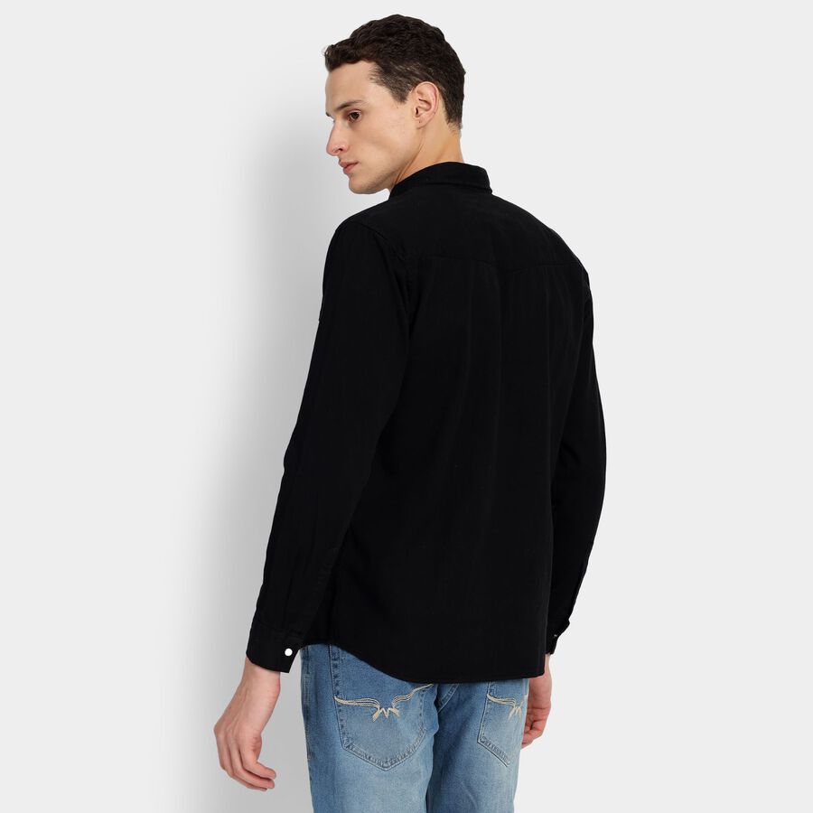 Men's 100% Cotton Casual Shirt, Black, large image number null