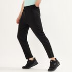 Men's Jet Black Slim Fit Reflective Detail Track Pants, Black, small