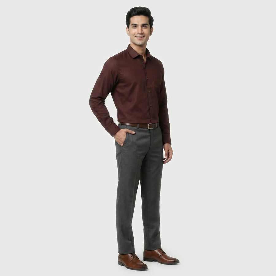 Men's Formal Shirt, Maroon, large