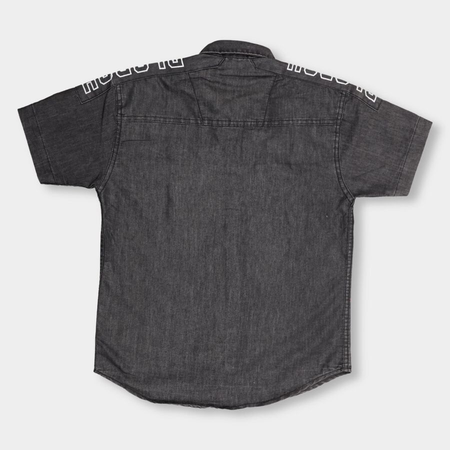Boys' Casual Shirt , काला, large image number null