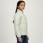 Girls Light Sage Green High Neck Casual Jacket, हल्का हरा, small image number null