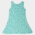 Girls' Frock, एक्वा, small