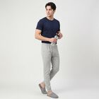 Men's Grey Long Johns Thermal, मिश्रित हल्का ग्रे, small