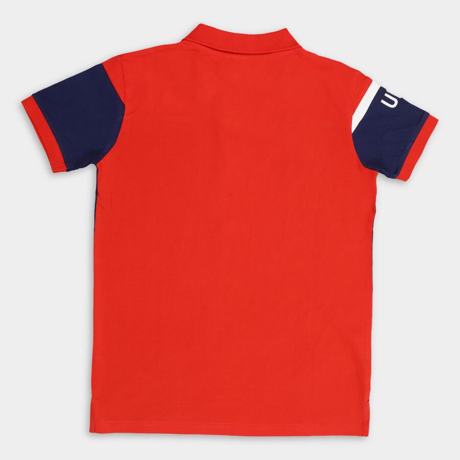 Boys' 100% Cotton Half Sleeves T-Shirt , Navy Blue, large image number null