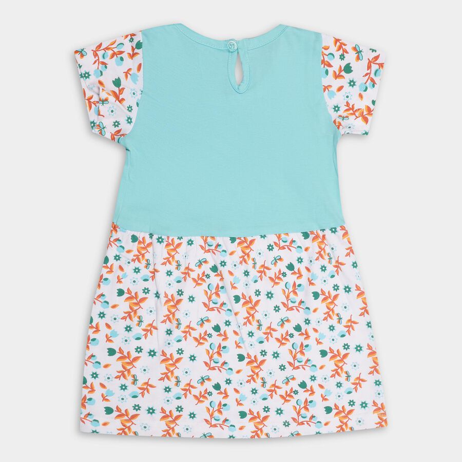 Infants' 100% Cotton Frock , Aqua, large