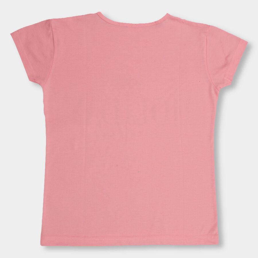 Girls' T-Shirt, गुलाबी, large image number null