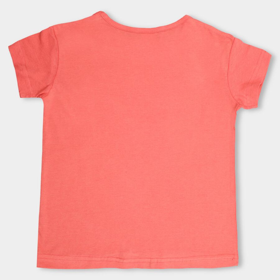 Girls' T-Shirt , Peach, large image number null