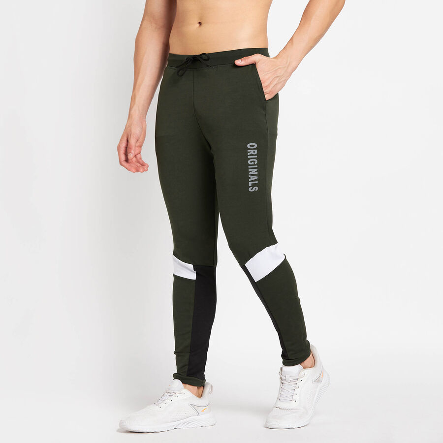 Cut & Sew Track Pants, Olive, large image number null
