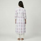 Women's Lilac Viscose Round Neck Solid Kurta, Lilac, small
