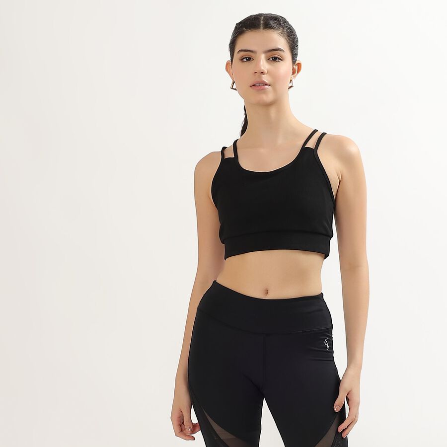 Ladies' Sports Bra , Black, large image number null