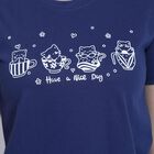 Ladies' Round Neck T-Shirt , Navy Blue, small image number null