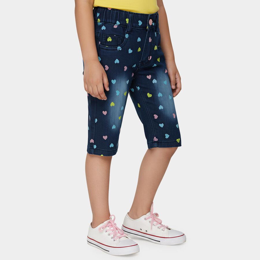 Girls' Capri, Dark Blue, large