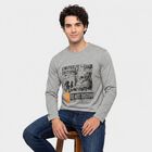 Men Light Grey Crew Neck Regular T-Shirt, हल्का ग्रे, small