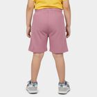 Boys' Mauve Cotton Blend Elastic Waist Bermuda Shorts, Pink, small
