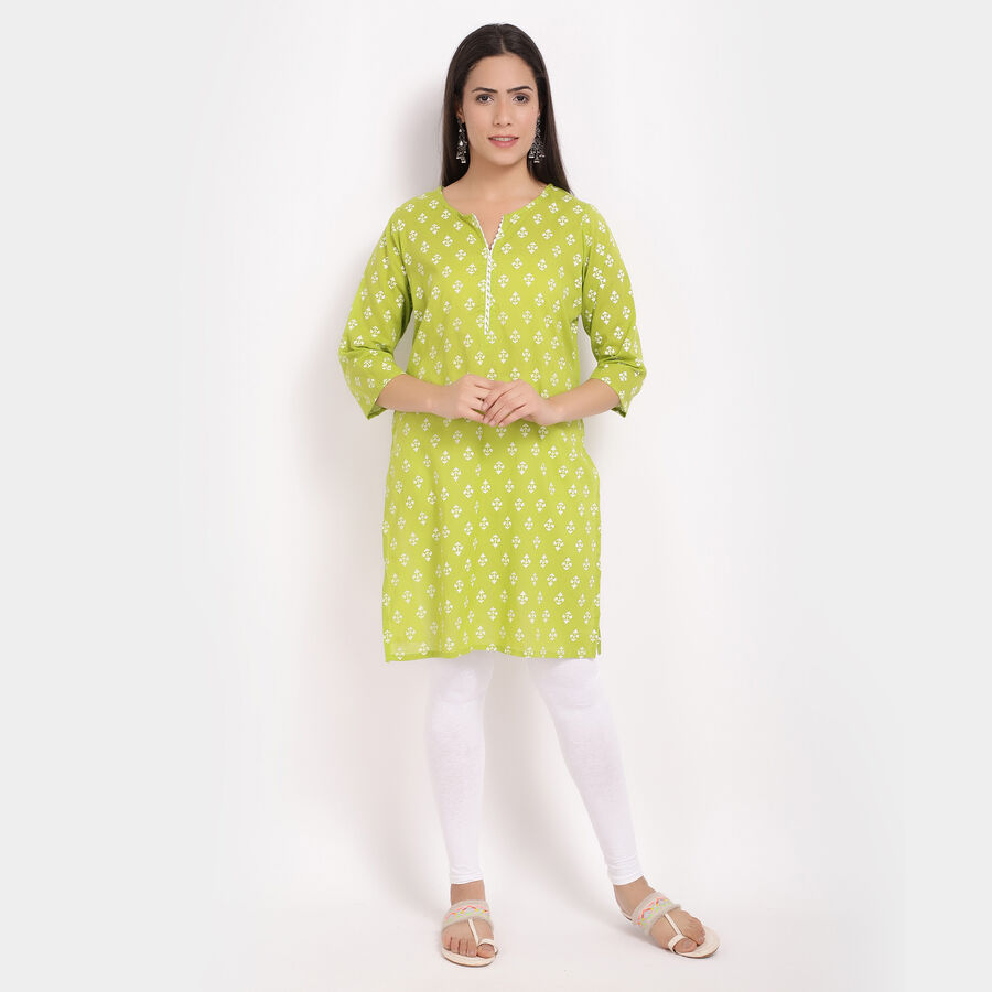 Cotton Printed Kurta, Light Green, large image number null