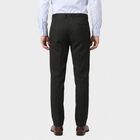 Men's Black Flat-Front Formal Trousers, Black, small