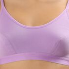 Women's Soft Lavender Round Neck Basic Bra, लाइलेक, small image number null