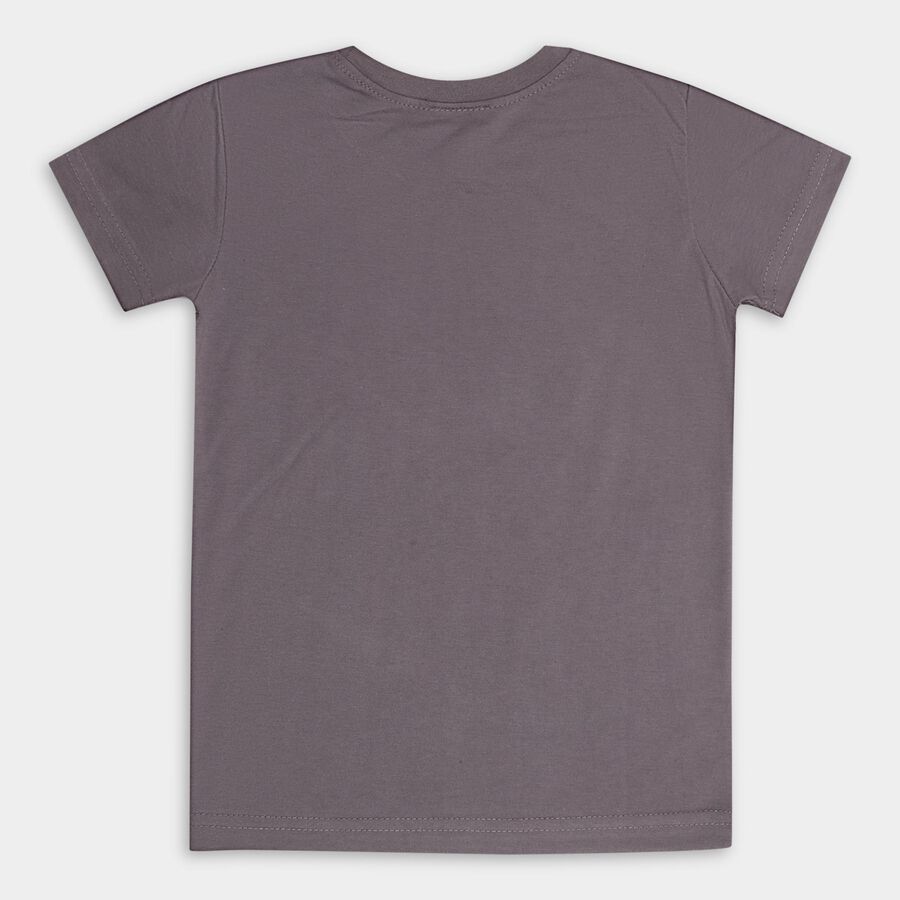 Boys' Half Sleeves T-Shirt , Dark Grey, large image number null