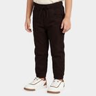 Boys Brown Regular Fit Drawstring Jogger Trousers, Brown, small
