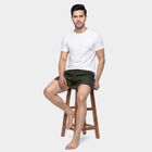 Men's Olive Green Relaxed Fit Checked Boxers, ओलिव, small