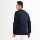 Men's Deep Midnight Navy Polo Neck Classic Pullover, Navy Blue, small image number null